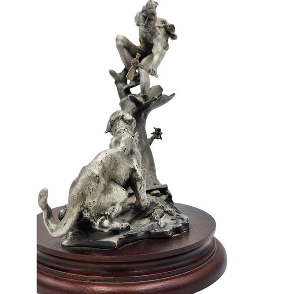 Chilmark Gros Ventre Moment of Truth Michael Boyett 82 Pewter Sculpture Western - Picture 14 of 16